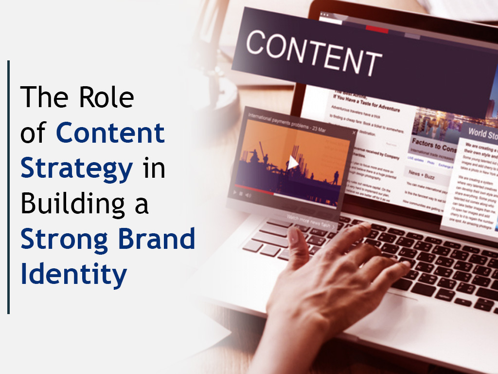 Brand strategy concept showing digital content planning and brand identity
