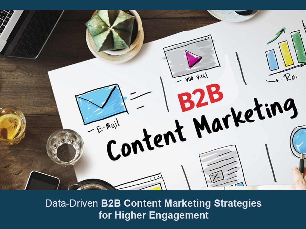 Illustration of data-driven B2B content marketing strategies boosting audience engagement
