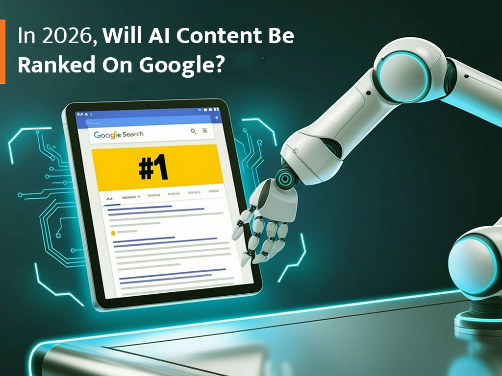Will AI-generated content rank on Google in 2026 illustration