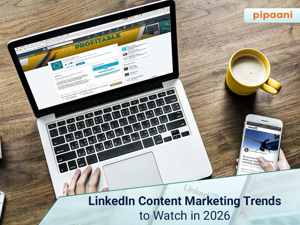 LinkedIn content marketing trends to watch in 2026 infographic